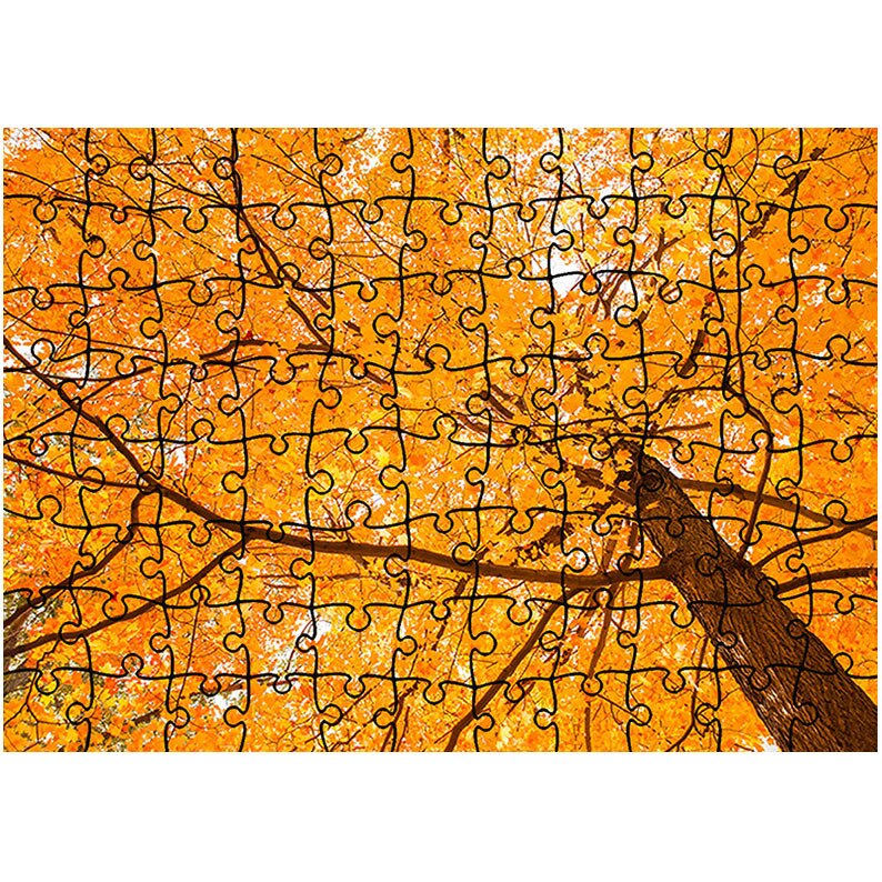 Puzzle Heartwork 96 piese, Coroana galbena, Peisaje, Latime 40,5 cm x Inaltime 28,7 cm