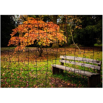 Puzzle Heartwork 96 piese, Banca in parc, Peisaje, Latime 40,5 cm x Inaltime 28,7 cm Puzzle Heartwork 96 piese, Banca in parc, Peisaje, Latime 40,5 cm x Inaltime 28,7 cm