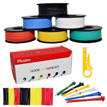 Set de Fire Multifilare din Cupru, 24AWG, cu Izolatie din Cauciuc Siliconic, 6 Culori (Negru, Rosu, Galben, Verde, Albastru, Alb) cu o Lungime de 9 m fiecare Set de Fire Multifilare din Cupru, 24AWG, cu Izolatie din Cauciuc Siliconic, 6 Culori (Negru, Rosu, Galben, Verde, Albastru, Alb) cu o Lungime de 9 m fiecare