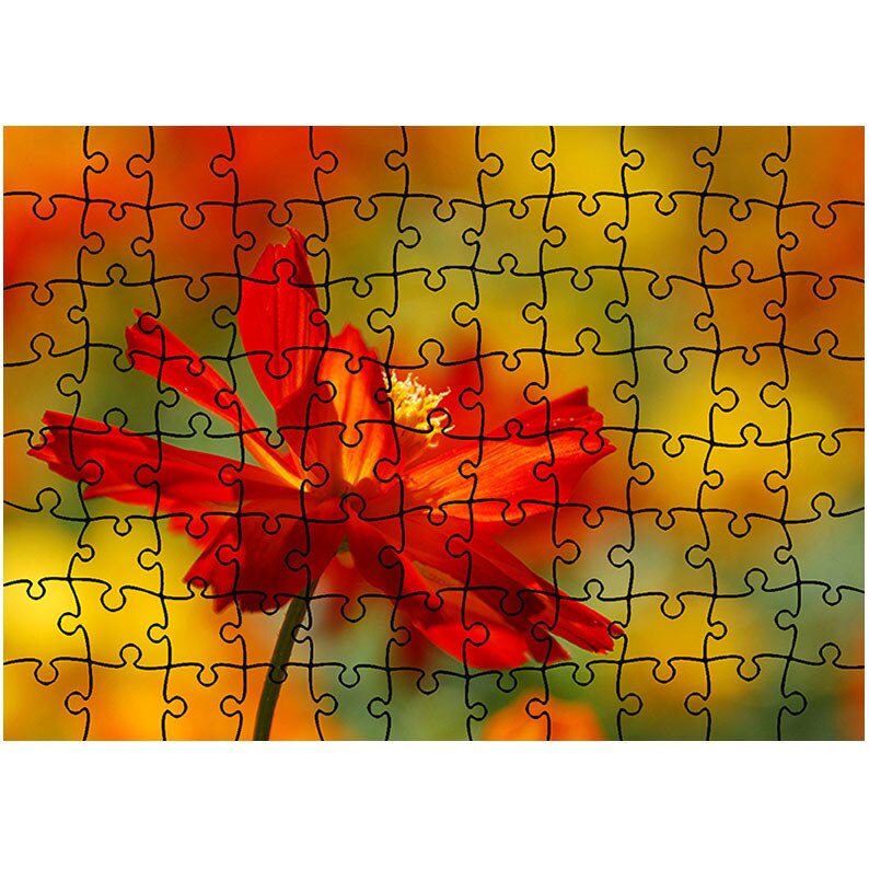 Puzzle Heartwork 96 piese, Floare singuratica, Peisaje, Latime 40,5 cm x Inaltime 28,7 cm