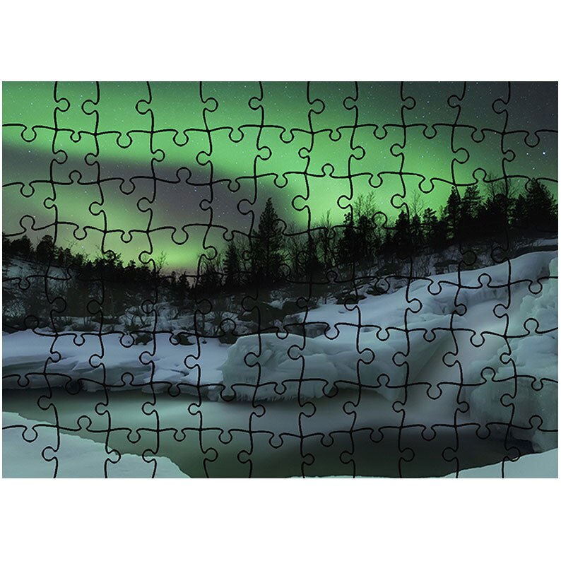 Puzzle Heartwork 96 piese, Aurora Boreala, Peisaje, Latime 40,5 cm x Inaltime 28,7 cm