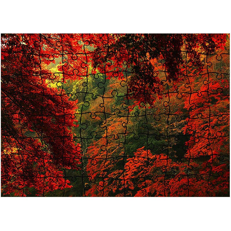 Puzzle Heartwork 96 piese, Rosu, Peisaje, Latime 40,5 cm x Inaltime 28,7 cm