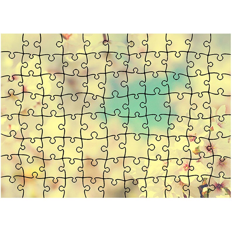 Puzzle Heartwork 96 piese, Alb-turcuaz, Peisaje, Latime 40,5 cm x Inaltime 28,7 cm