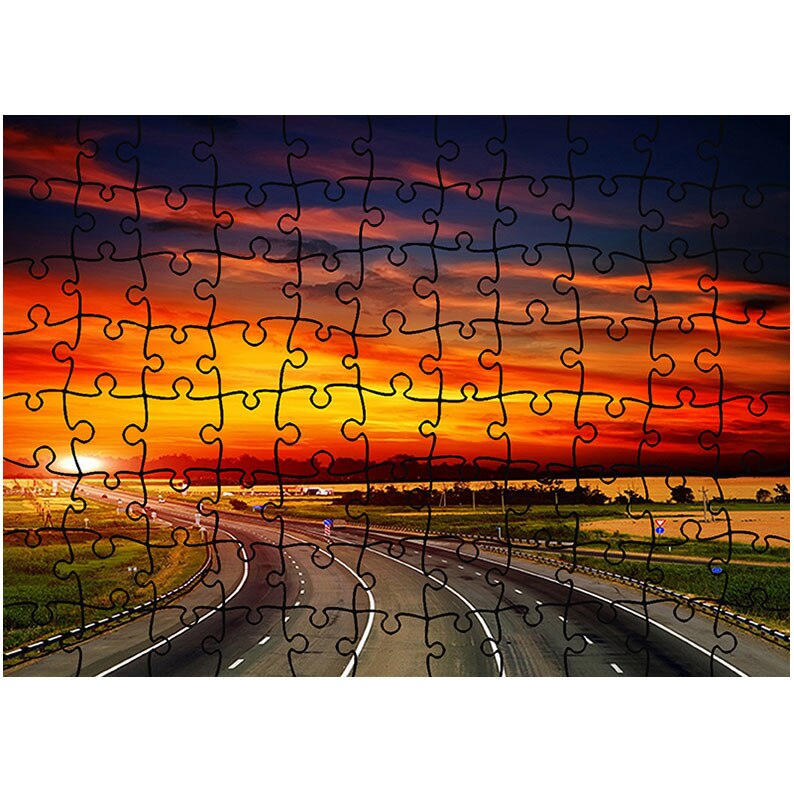 Puzzle Heartwork 96 piese, Sosea spre apus, Peisaje, Latime 40,5 cm x Inaltime 28,7 cm