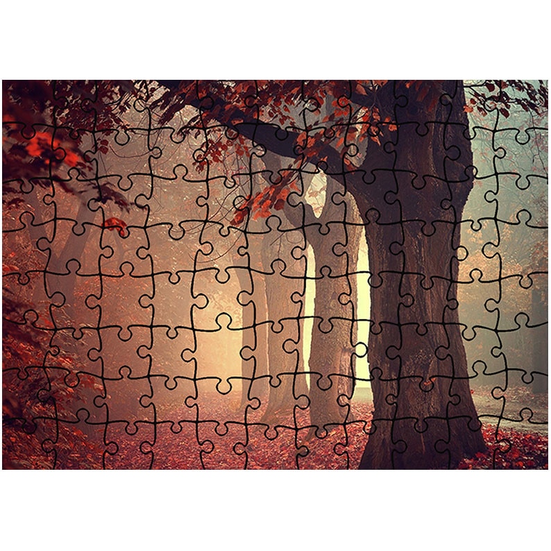 Puzzle Heartwork 96 piese, Ceata in padure, Peisaje, Latime 40,5 cm x Inaltime 28,7 cm