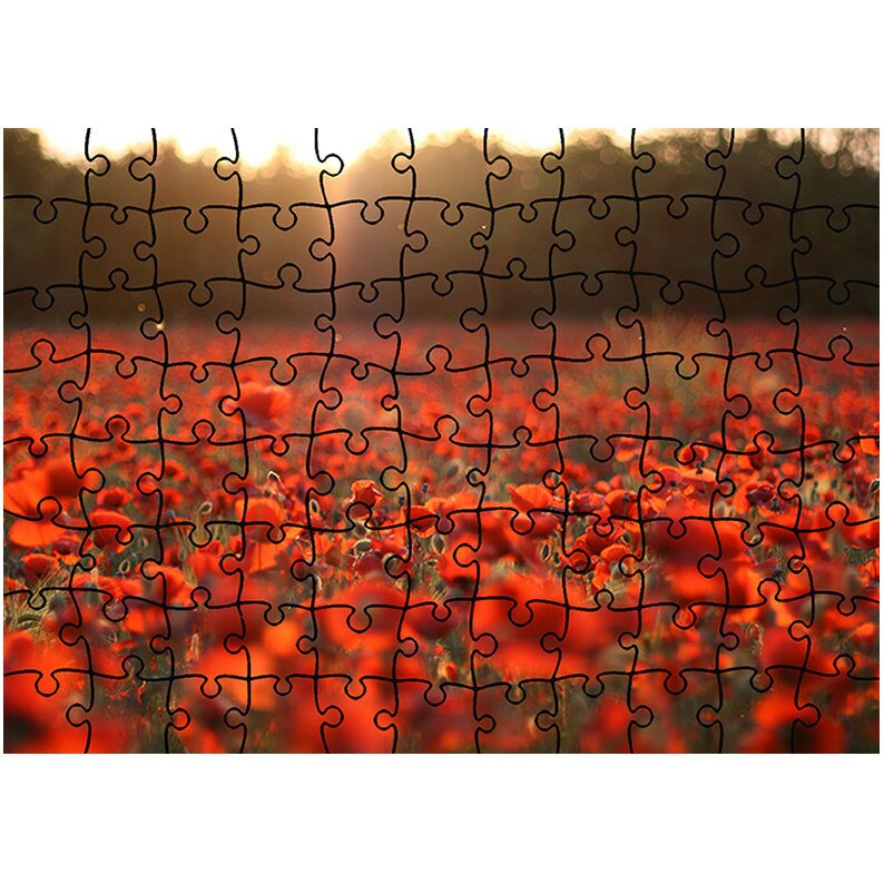 Puzzle Heartwork 96 piese, Camp de maci, Peisaje, Latime 40,5 cm x Inaltime 28,7 cm