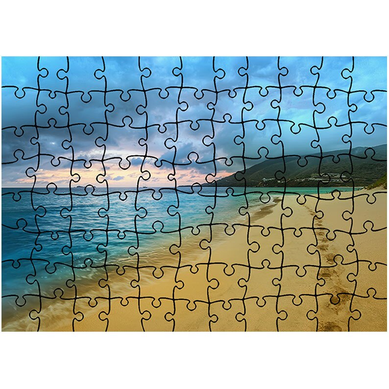 Puzzle Heartwork 96 piese, Urme de pasi, Peisaje, Latime 40,5 cm x Inaltime 28,7 cm