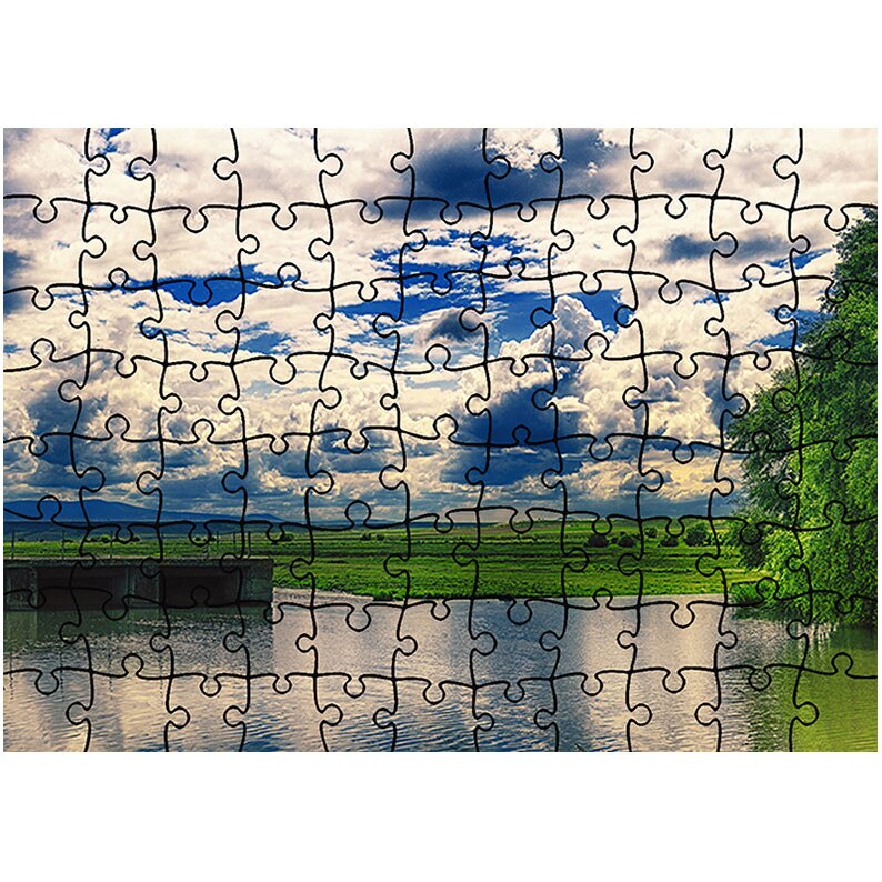 Puzzle Heartwork 96 piese, Oglinda, Peisaje, Latime 40,5 cm x Inaltime 28,7 cm