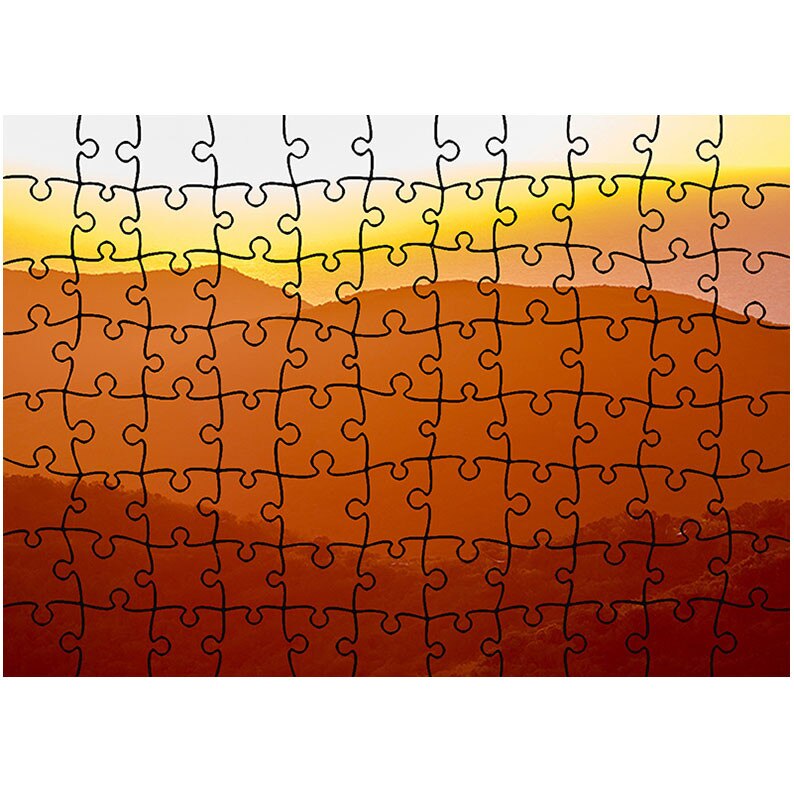 Puzzle Heartwork 96 piese, Siluete de dealuri, Peisaje, Latime 40,5 cm x Inaltime 28,7 cm