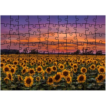 Puzzle Heartwork 96 piese, Floarea soarelui la apus, Peisaje, Latime 40,5 cm x Inaltime 28,7 cm Puzzle Heartwork 96 piese, Floarea soarelui la apus, Peisaje, Latime 40,5 cm x Inaltime 28,7 cm