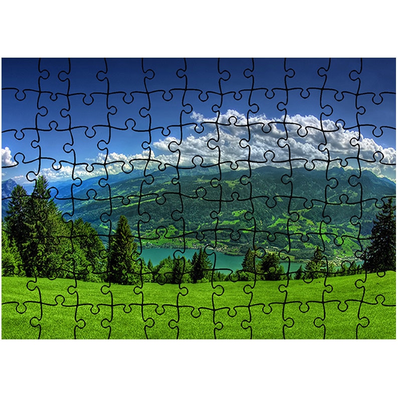 Puzzle Heartwork 96 piese, Campie de munte, Peisaje, Latime 40,5 cm x Inaltime 28,7 cm