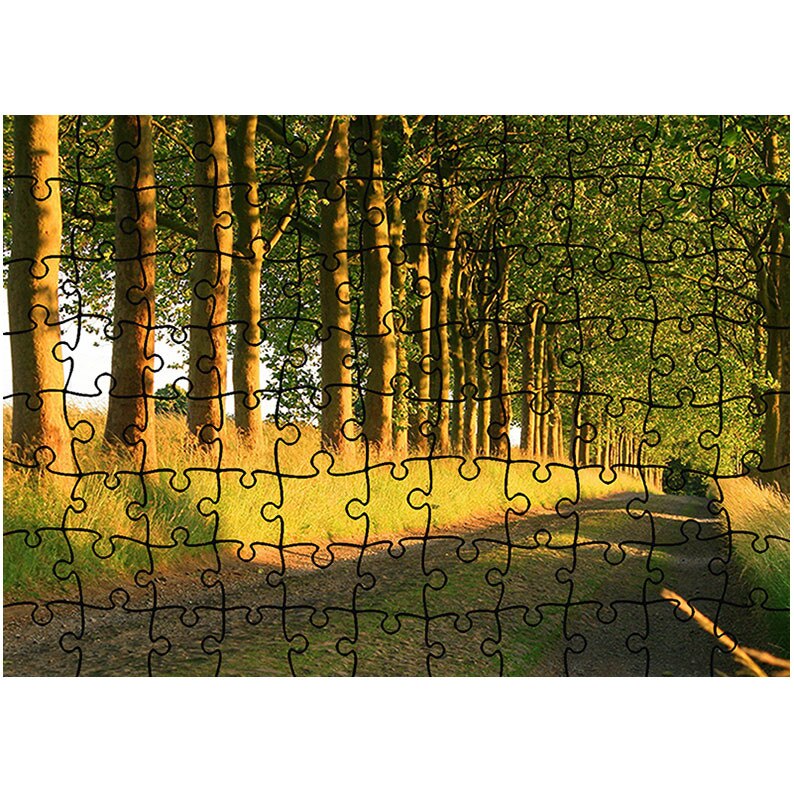 Puzzle Heartwork 96 piese, Copaci pe marginea drumului, Peisaje, Latime 40,5 cm x Inaltime 28,7 cm