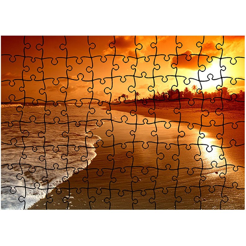 Puzzle Heartwork 96 piese, Plaja la apus, Peisaje, Latime 40,5 cm x Inaltime 28,7 cm