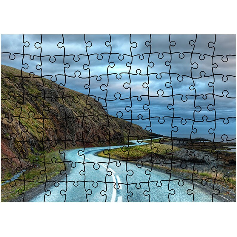 Puzzle Heartwork 96 piese, Drum serpuit, Peisaje, Latime 40,5 cm x Inaltime 28,7 cm