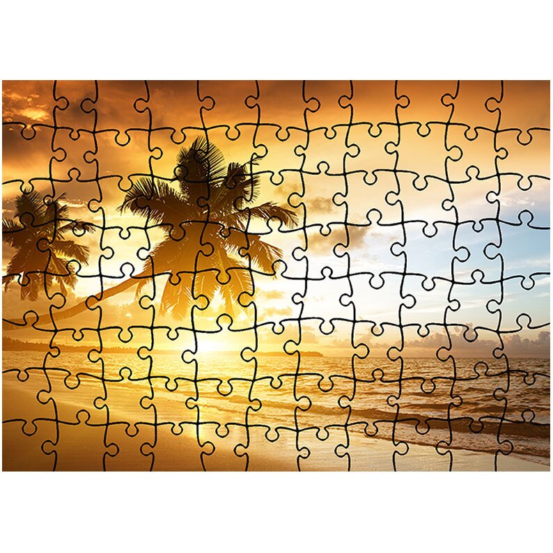 Puzzle Heartwork 96 piese, Palmieri pe plaja, Peisaje, Latime 40,5 cm x Inaltime 28,7 cm