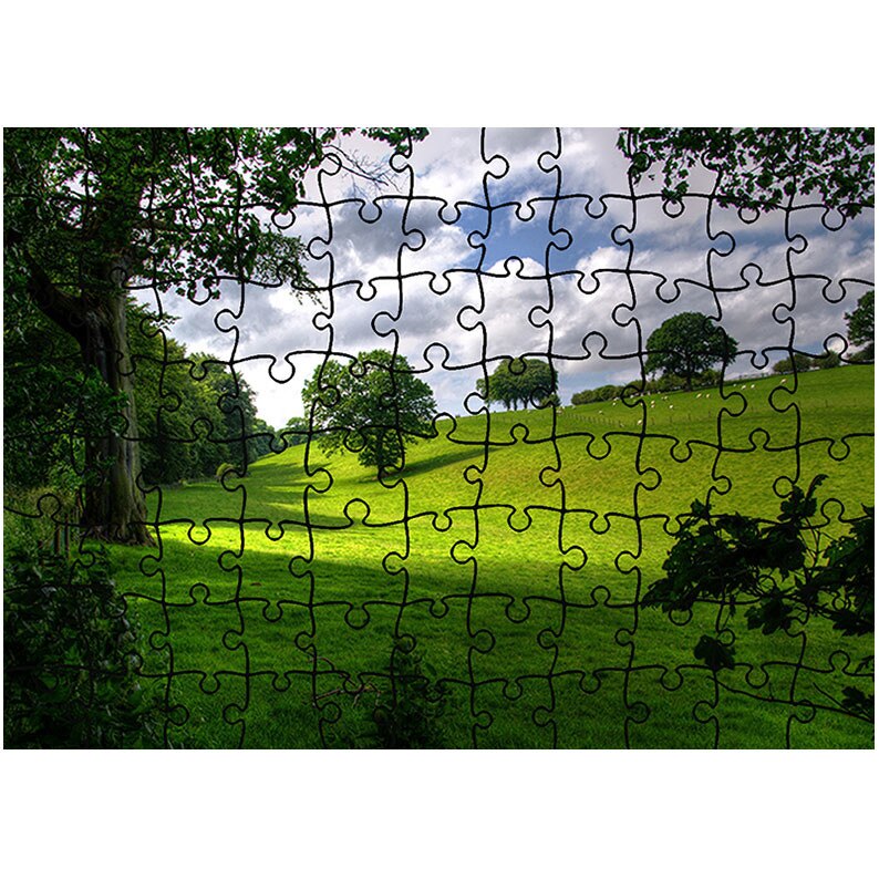 Puzzle Heartwork 96 piese, Umbre si campie, Peisaje, Latime 40,5 cm x Inaltime 28,7 cm