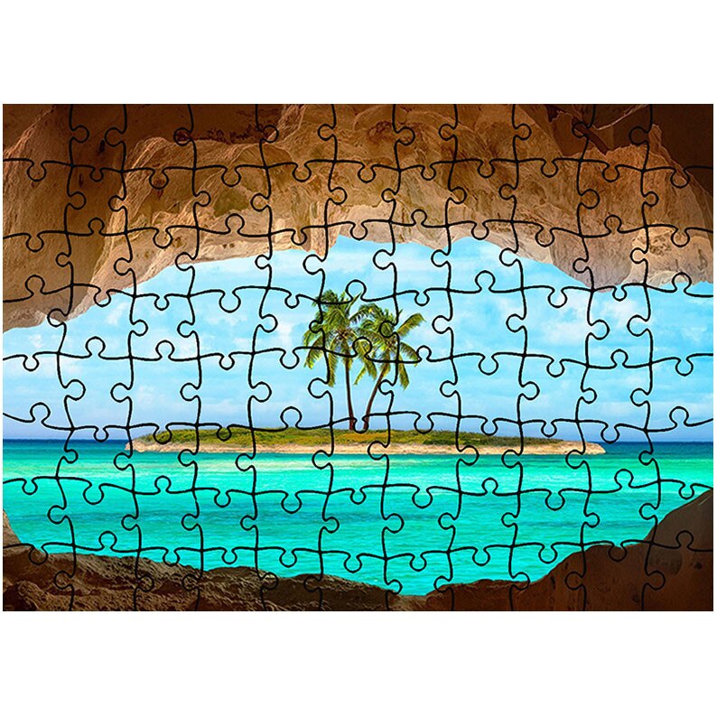 Puzzle Heartwork 96 piese, Insulita, Peisaje, Latime 40,5 cm x Inaltime 28,7 cm