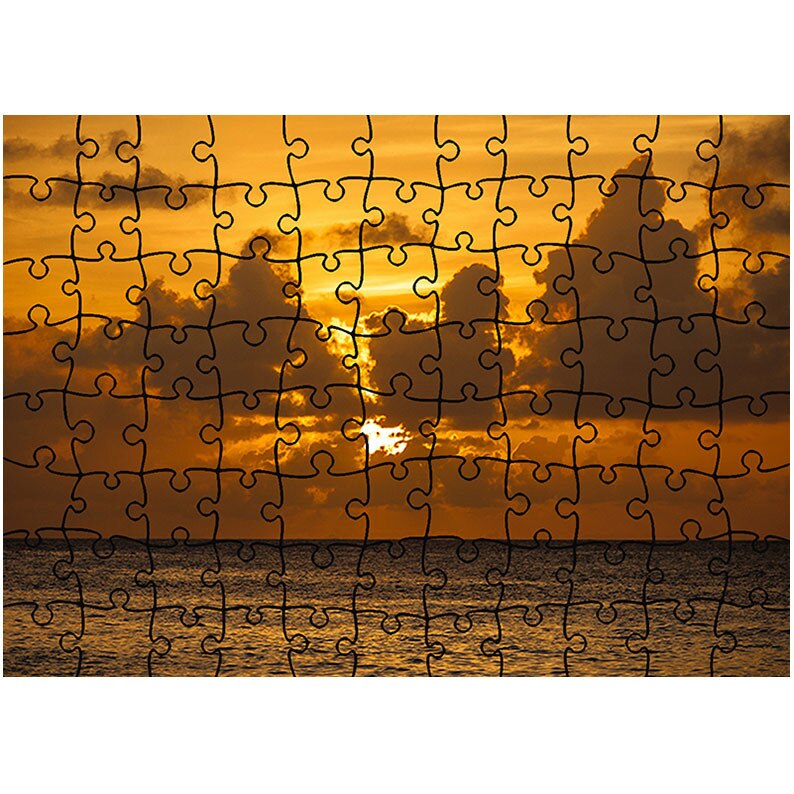 Puzzle Heartwork 96 piese, La apus, Peisaje, Latime 40,5 cm x Inaltime 28,7 cm