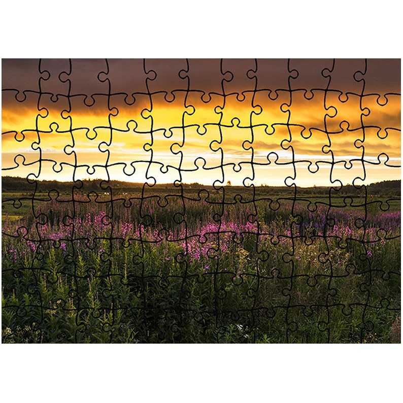 Puzzle Heartwork 96 piese, Flori de camp, Peisaje, Latime 40,5 cm x Inaltime 28,7 cm