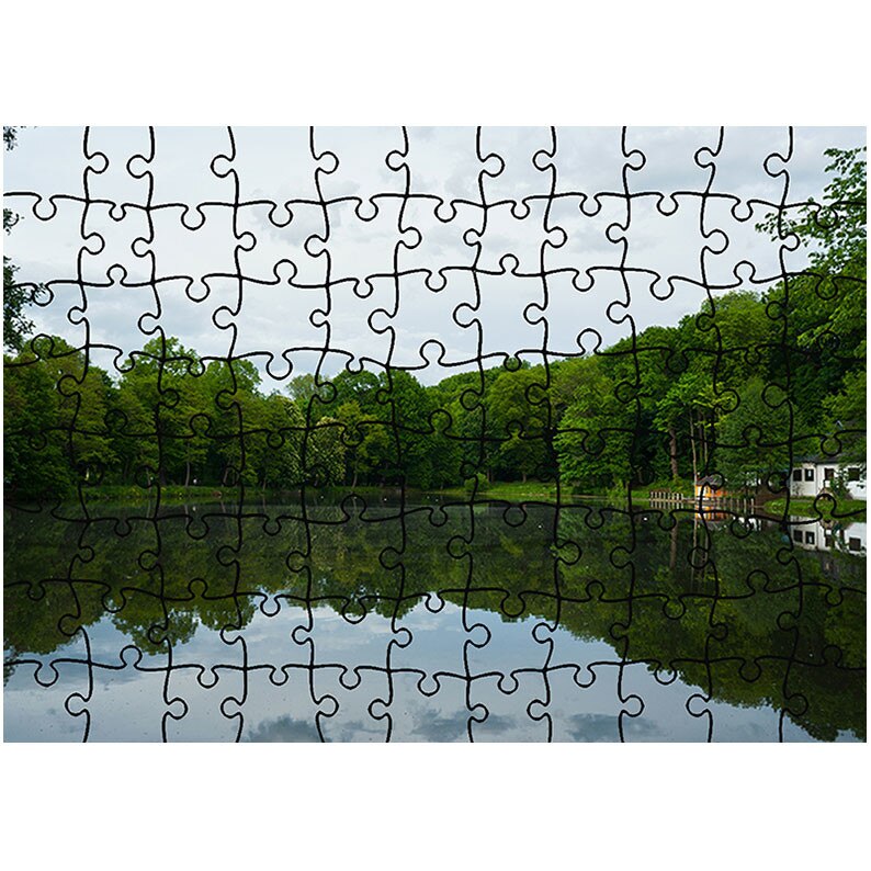 Puzzle Heartwork 96 piese, Liniste pe lac, Peisaje, Latime 40,5 cm x Inaltime 28,7 cm