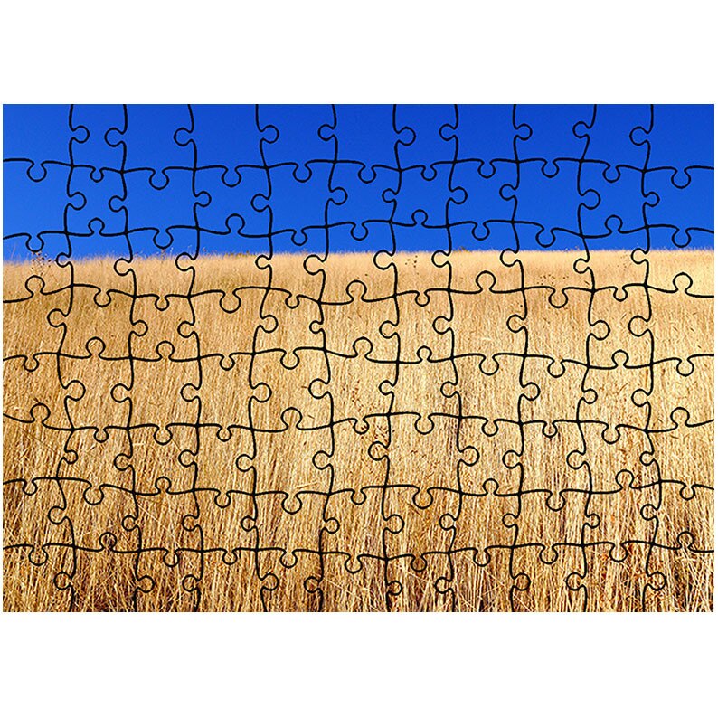 Puzzle Heartwork 96 piese, Lan de grau sub cerul albastru, Peisaje, Latime 40,5 cm x Inaltime 28,7 cm
