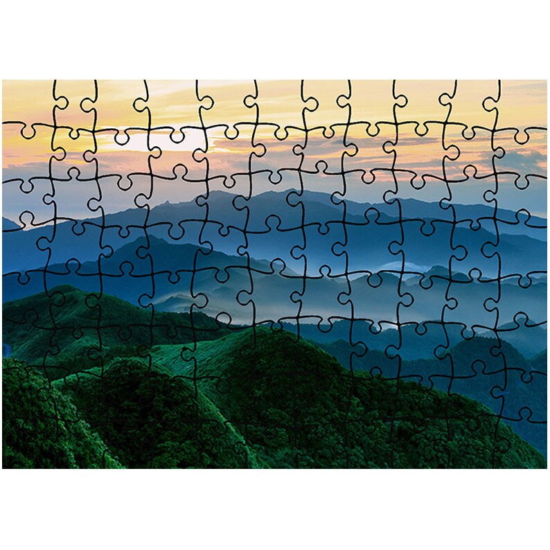 Puzzle Heartwork 96 piese, Munti verzi, Peisaje, Latime 40,5 cm x Inaltime 28,7 cm