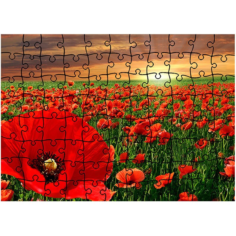 Puzzle Heartwork 96 piese, Maci la apus, Peisaje, Latime 40,5 cm x Inaltime 28,7 cm
