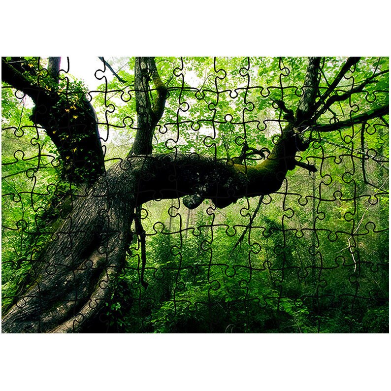 Puzzle Heartwork 96 piese, Jungla, Peisaje, Latime 40,5 cm x Inaltime 28,7 cm