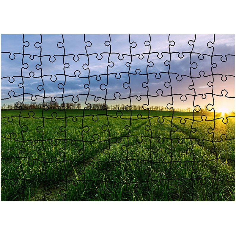 Puzzle Heartwork 96 piese, Carari prin campie, Peisaje, Latime 40,5 cm x Inaltime 28,7 cm