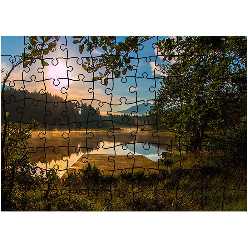 Puzzle Heartwork 96 piese, Linie de brazi, Peisaje, Latime 40,5 cm x Inaltime 28,7 cm