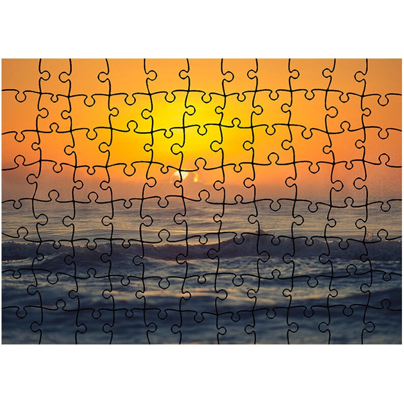 Puzzle Heartwork 96 piese, Mare agitata la apus, Peisaje, Latime 40,5 cm x Inaltime 28,7 cm