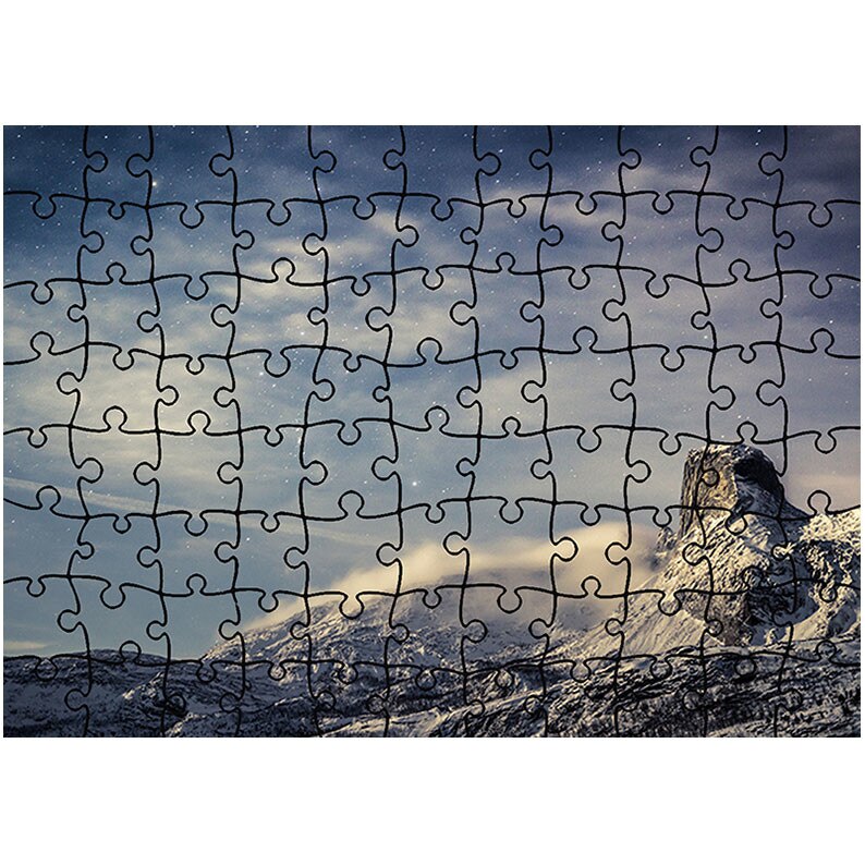Puzzle Heartwork 96 piese, Nori la poalele muntilor, Peisaje, Latime 40,5 cm x Inaltime 28,7 cm