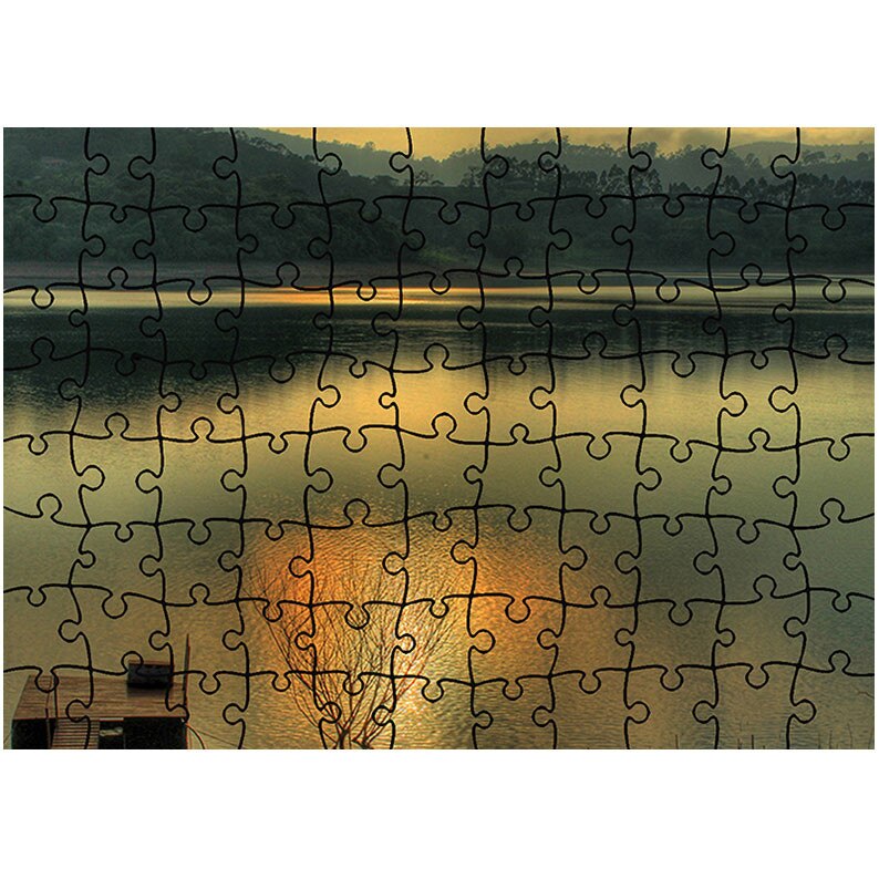 Puzzle Heartwork 96 piese, Apusul in lac, Peisaje, Latime 40,5 cm x Inaltime 28,7 cm