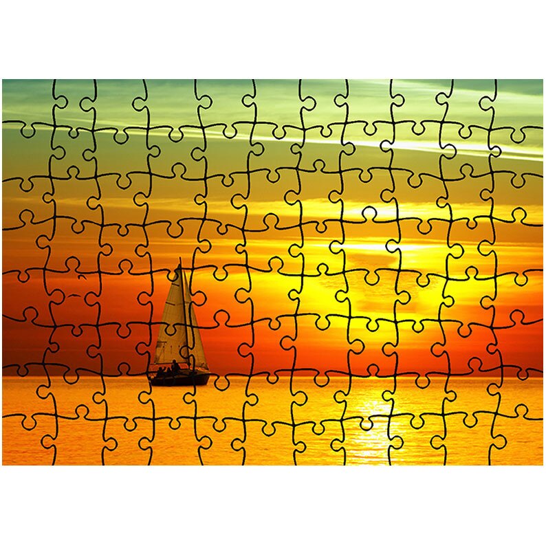 Puzzle Heartwork 96 piese, Barca cu panze, Peisaje, Latime 40,5 cm x Inaltime 28,7 cm