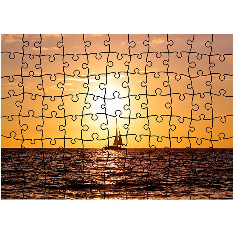 Puzzle Heartwork 96 piese, Corabie cu vele, Peisaje, Latime 40,5 cm x Inaltime 28,7 cm
