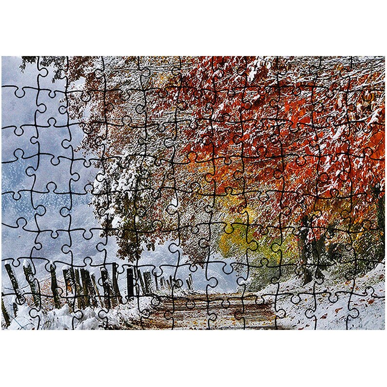 Puzzle Heartwork 96 piese, A venit iarna, Peisaje, Latime 40,5 cm x Inaltime 28,7 cm