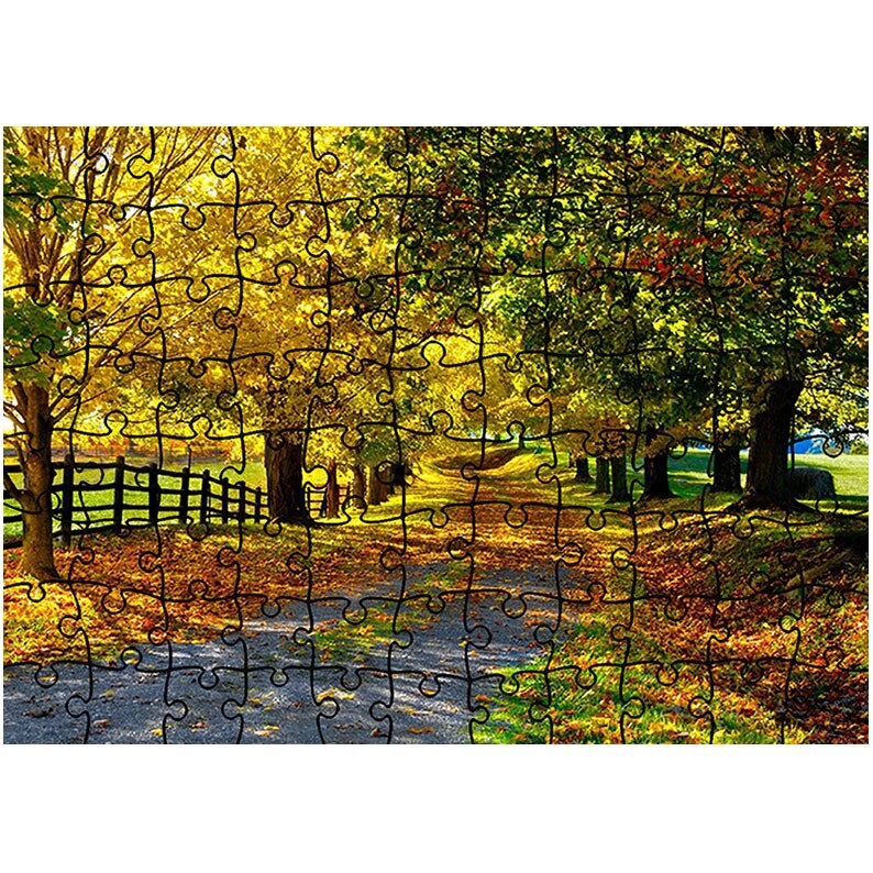 Puzzle Heartwork 96 piese, Culori de toamna, Peisaje, Latime 40,5 cm x Inaltime 28,7 cm
