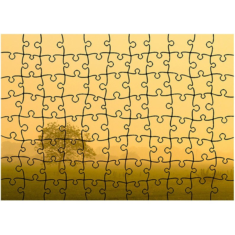Puzzle Heartwork 96 piese, Ceata la apus, Peisaje, Latime 40,5 cm x Inaltime 28,7 cm