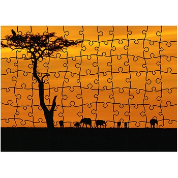 Puzzle Heartwork 96 piese, Africa, Peisaje, Latime 40,5 cm x Inaltime 28,7 cm Puzzle Heartwork 96 piese, Africa, Peisaje, Latime 40,5 cm x Inaltime 28,7 cm