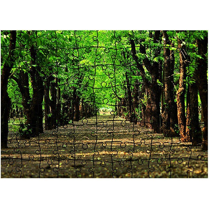 Puzzle Heartwork 96 piese, Poteca in parc, Peisaje, Latime 40,5 cm x Inaltime 28,7 cm