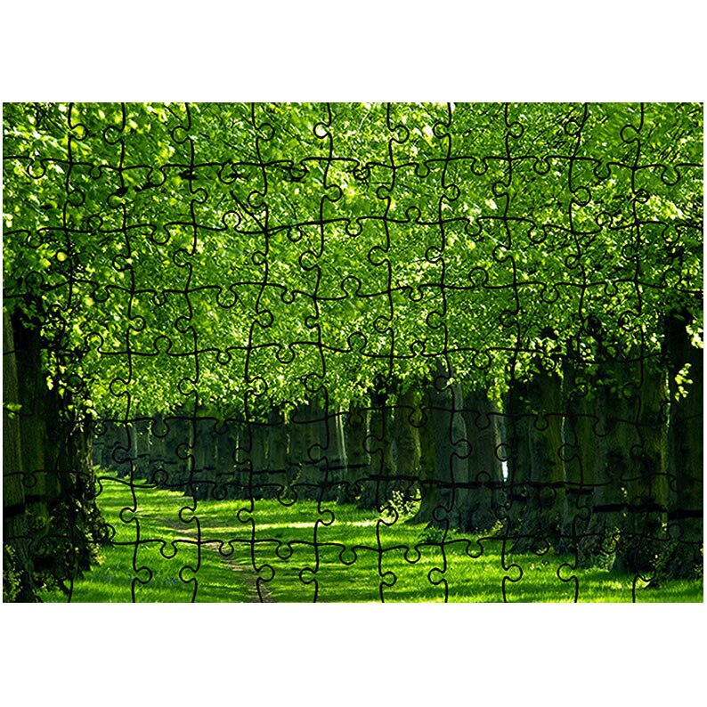 Puzzle Heartwork 96 piese, Verde intens, Peisaje, Latime 40,5 cm x Inaltime 28,7 cm