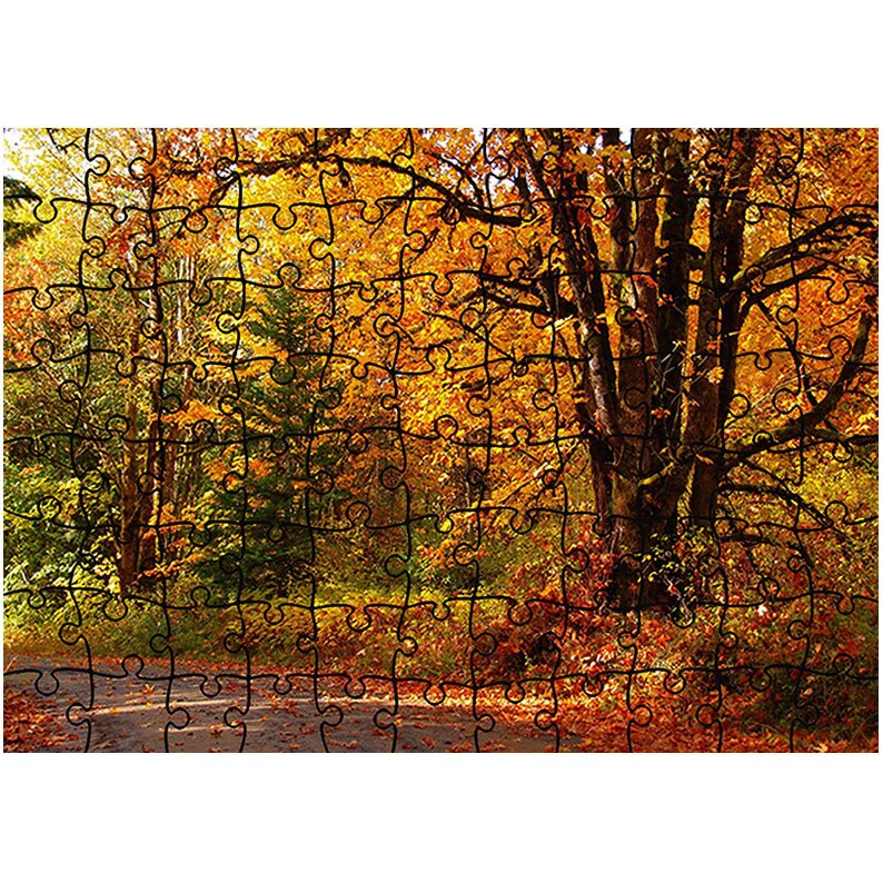Puzzle Heartwork 96 piese, Amestec de culori de toamna, Peisaje, Latime 40,5 cm x Inaltime 28,7 cm