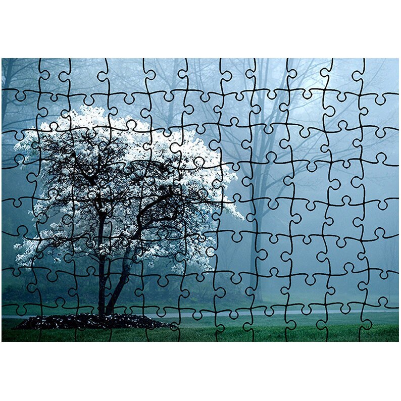 Puzzle Heartwork 96 piese, copac alb, Peisaje, Latime 40,5 cm x Inaltime 28,7 cm