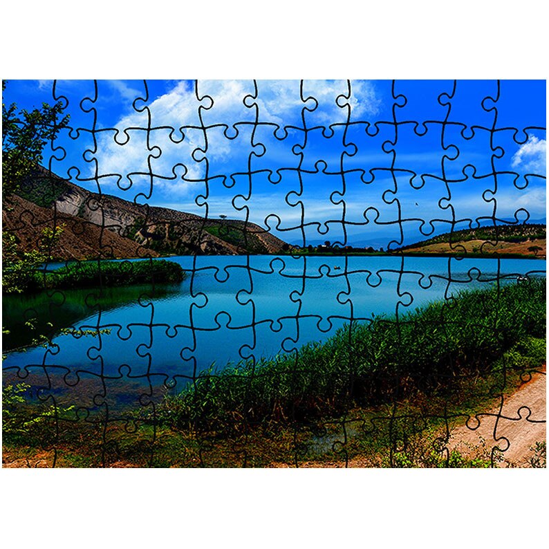 Puzzle Heartwork 96 piese, Lac cristalin, Peisaje, Latime 40,5 cm x Inaltime 28,7 cm