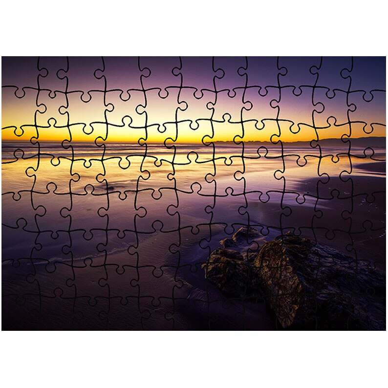 Puzzle Heartwork 96 piese, Apus galben, Peisaje, Latime 40,5 cm x Inaltime 28,7 cm