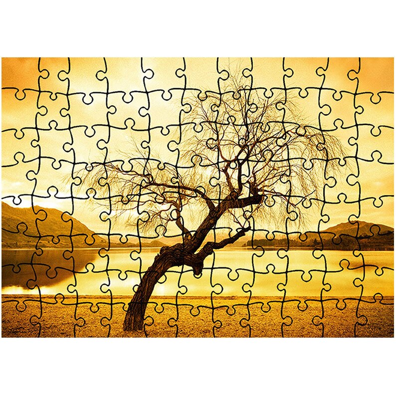 Puzzle Heartwork 96 piese, Peisaj galbui, Peisaje, Latime 40,5 cm x Inaltime 28,7 cm