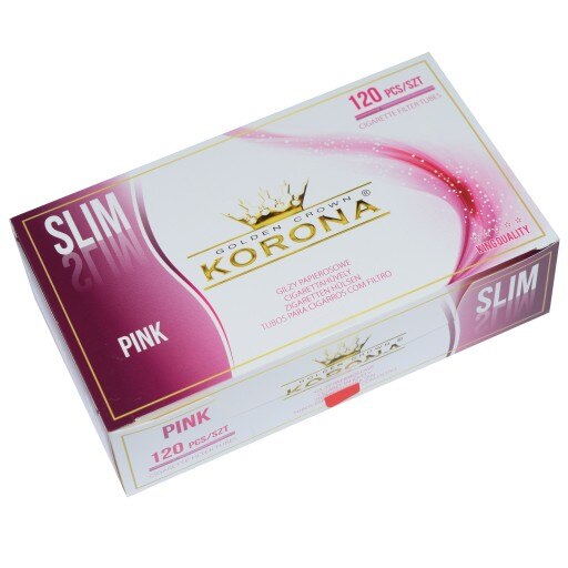 Tuburi Tigari Korona Slim Full Pink 120 bucati