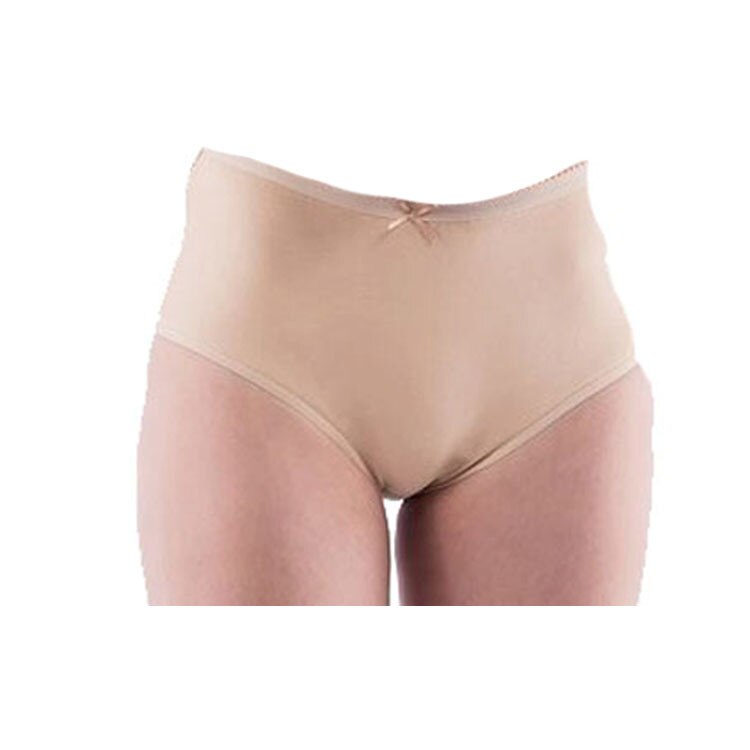 Chiloti femei, cu talie inalta, crem 2XL