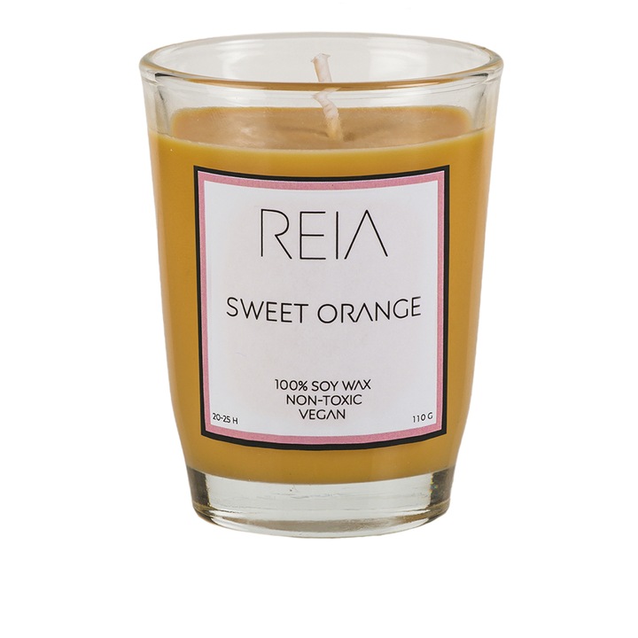 Lumanare parfumata din ceara de soia, cu portocale dulci, REIA