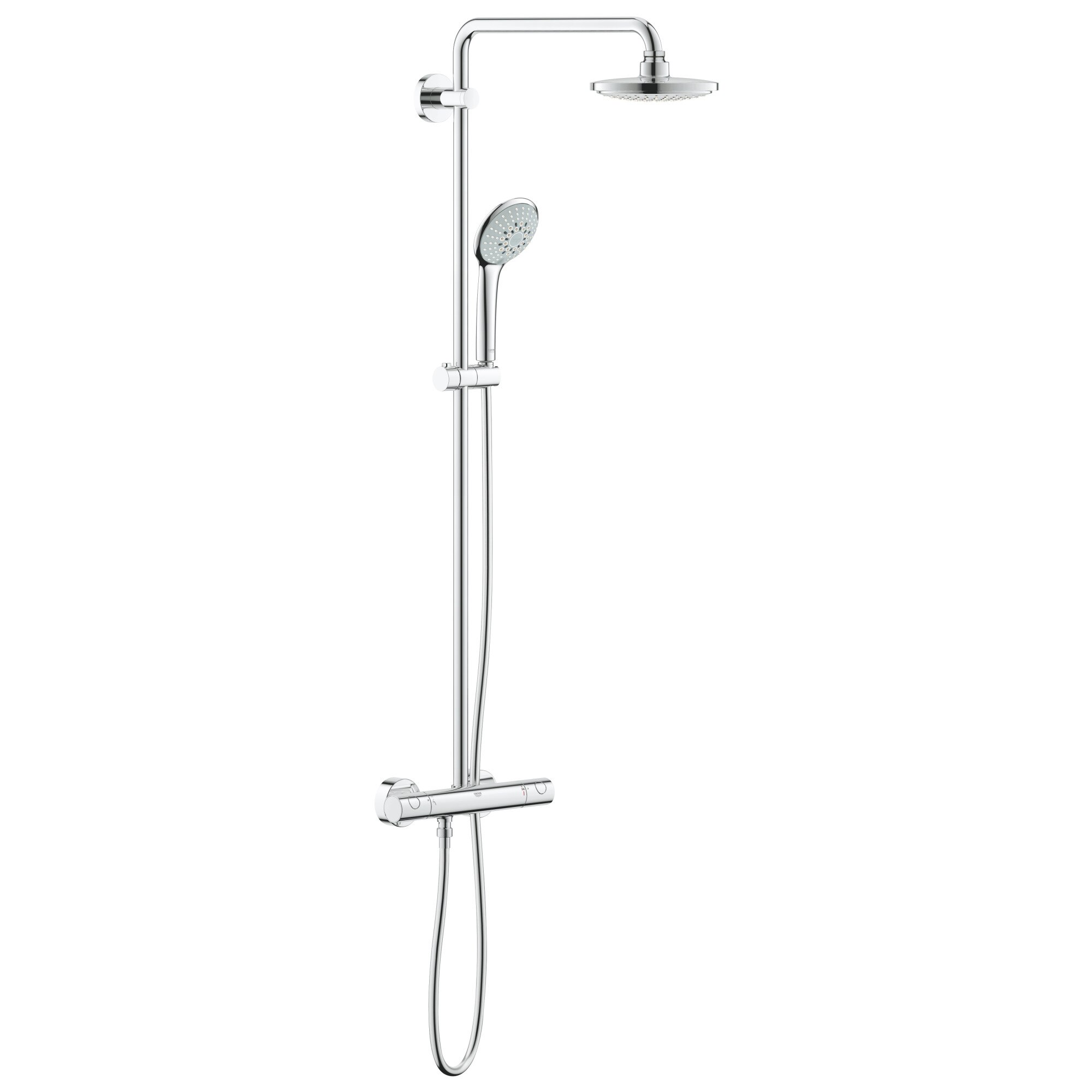 Sistem de dus Grohe Euphoria 180 26492000, 1/2'', aparent, termostat, 180 mm, crom